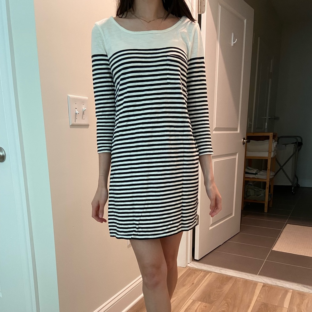 Joie striped dress navy XS